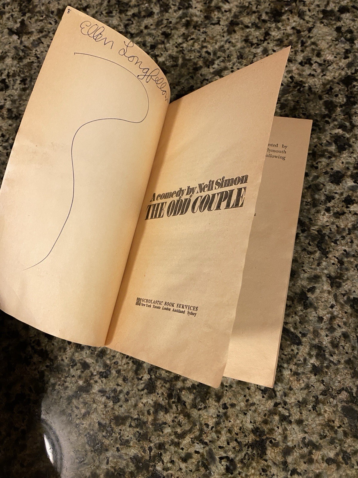 The Odd Couple-Neil Simon-Scholastic Book Services First Printing Paperback 1969
