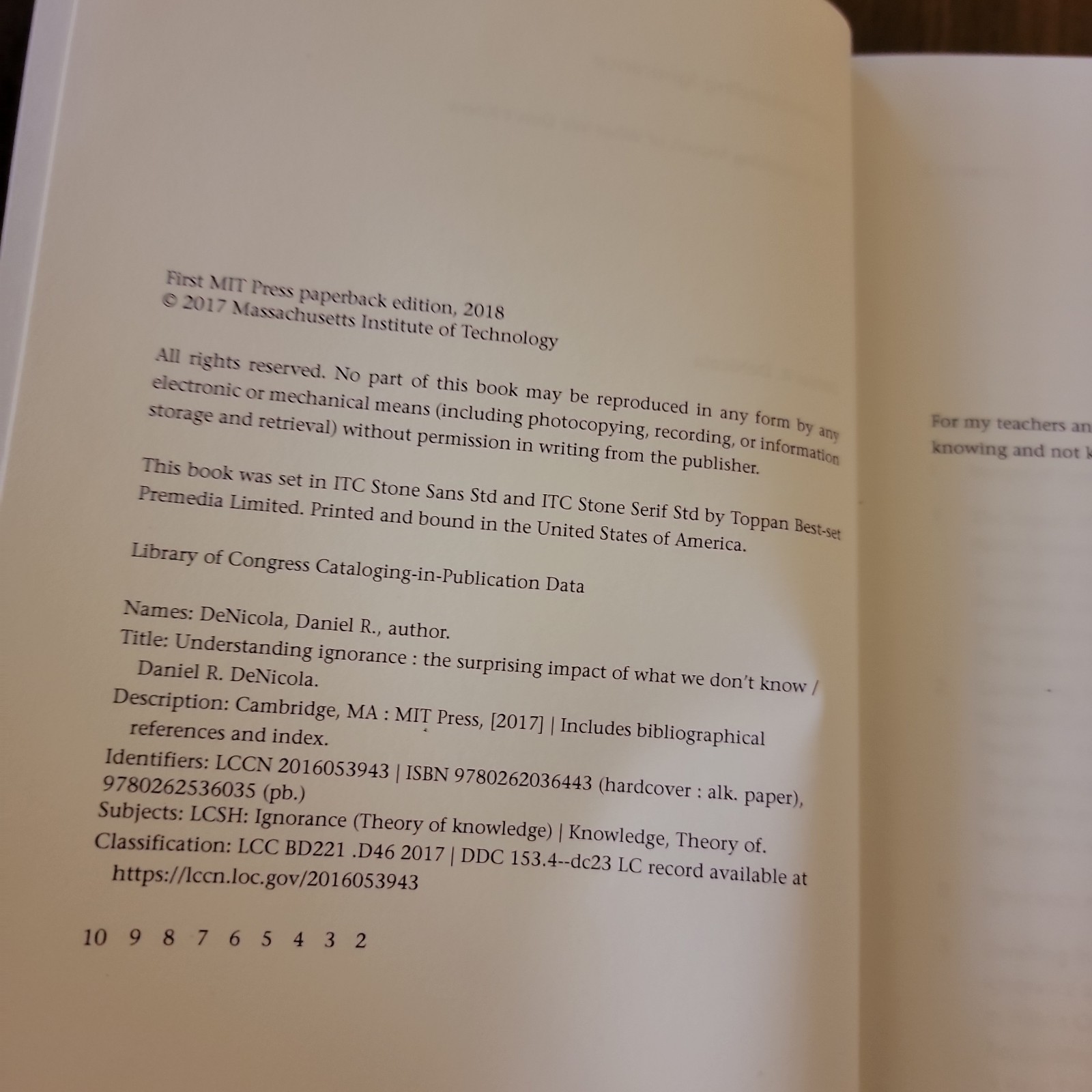 Understanding Ignorance – Daniel R. DeNicola