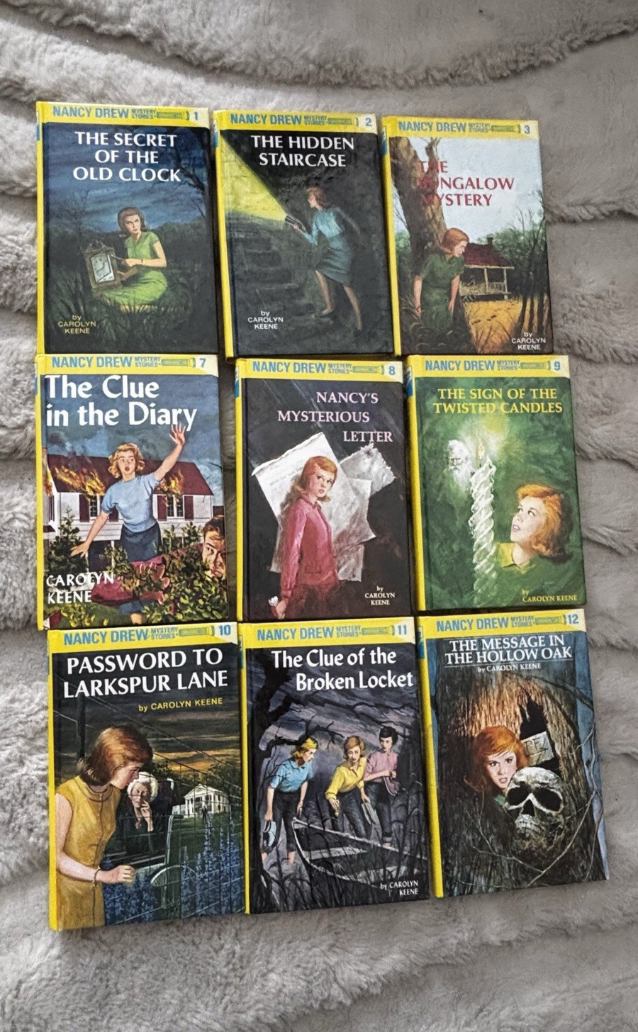 Nancy Drew Mystery Stories Hardcover Lot of 8 by Carolyn Keene Vol 1-3,7-12