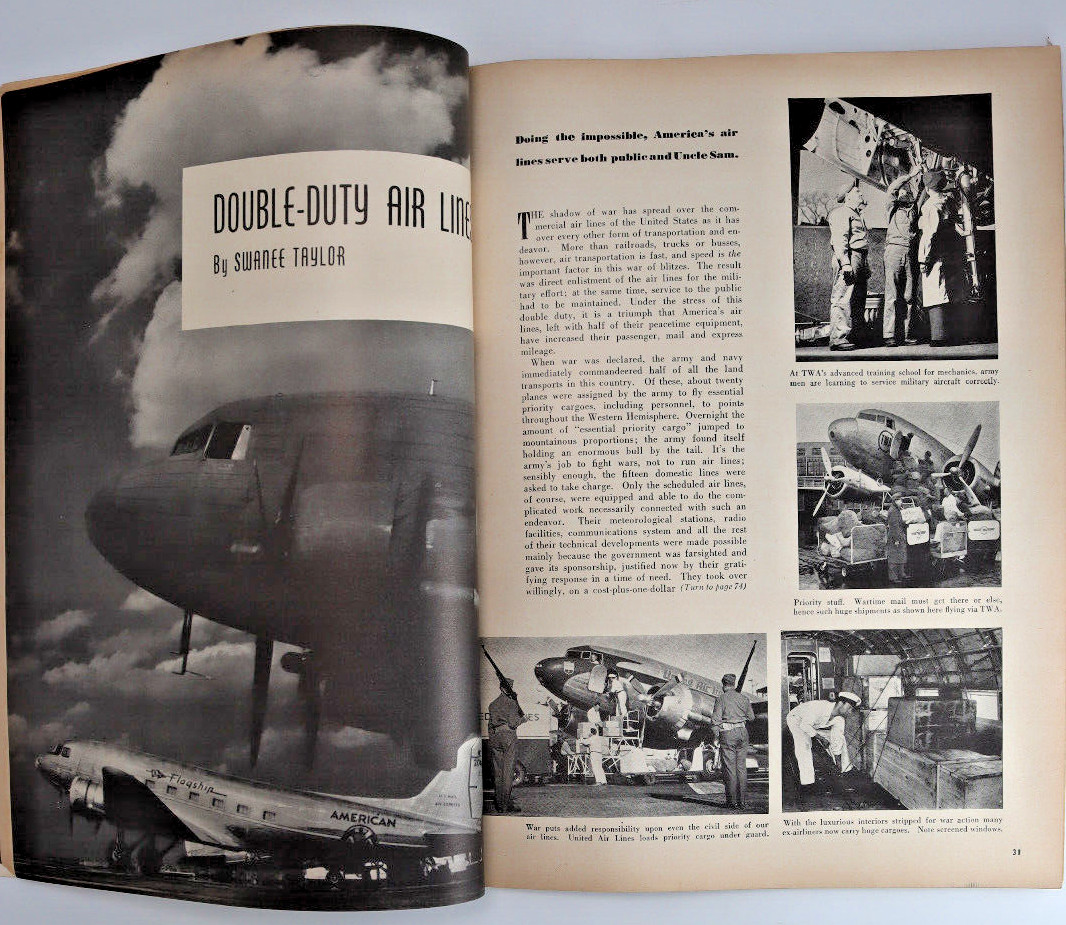 1943 World War II Air Progress Military Aviation Magazine Illustrated 76p