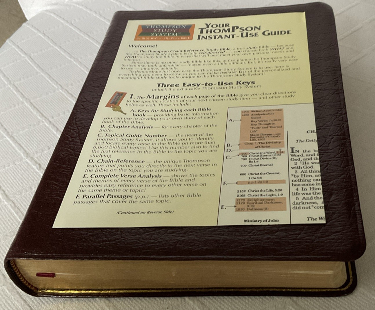 LIKE NEW***THOMPSON CHAIN-REFERENCE BIBLE***NIV***GENUINE LEATHER