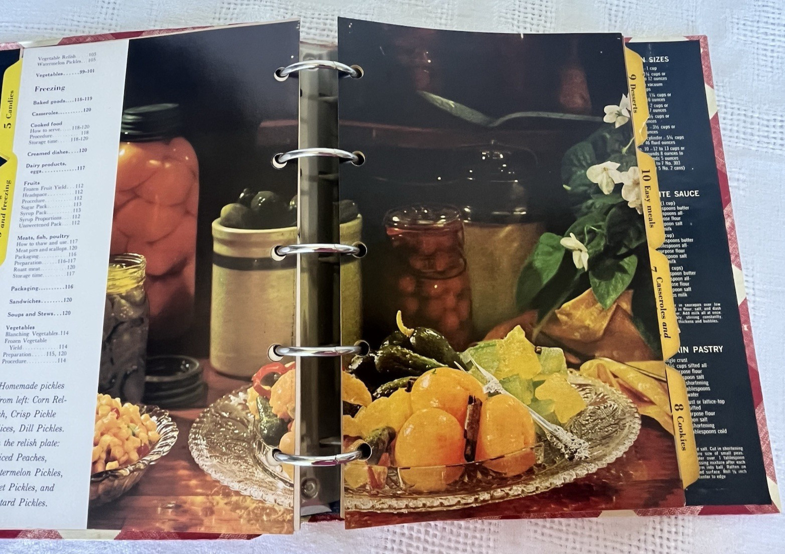 1971 Better Homes and Gardens New Cookbook Fourth Printing ~ 40 Pages Dividers