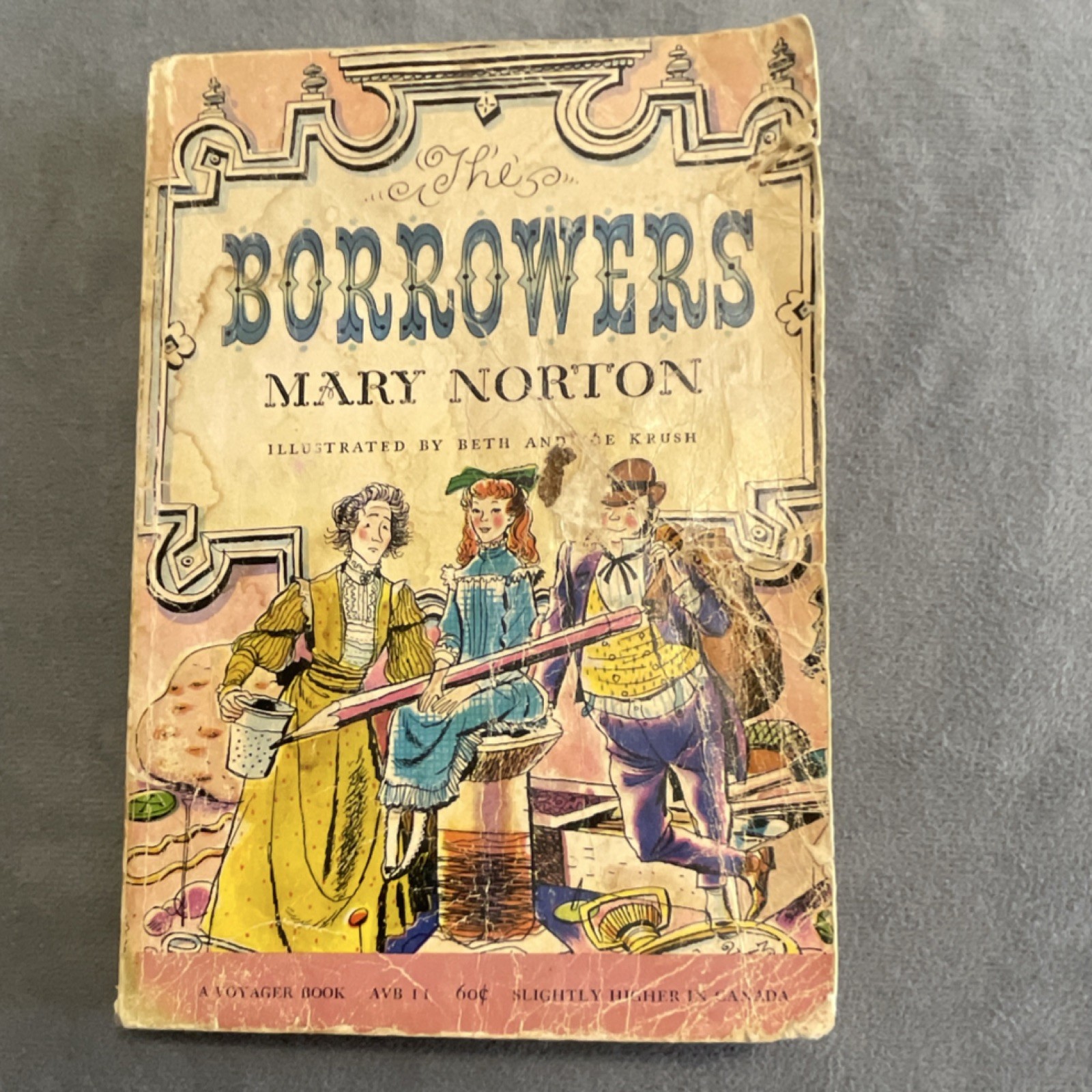 Mary Norton The Borrowers Illustrated Softcover Harcourt 1953 Children’s Book