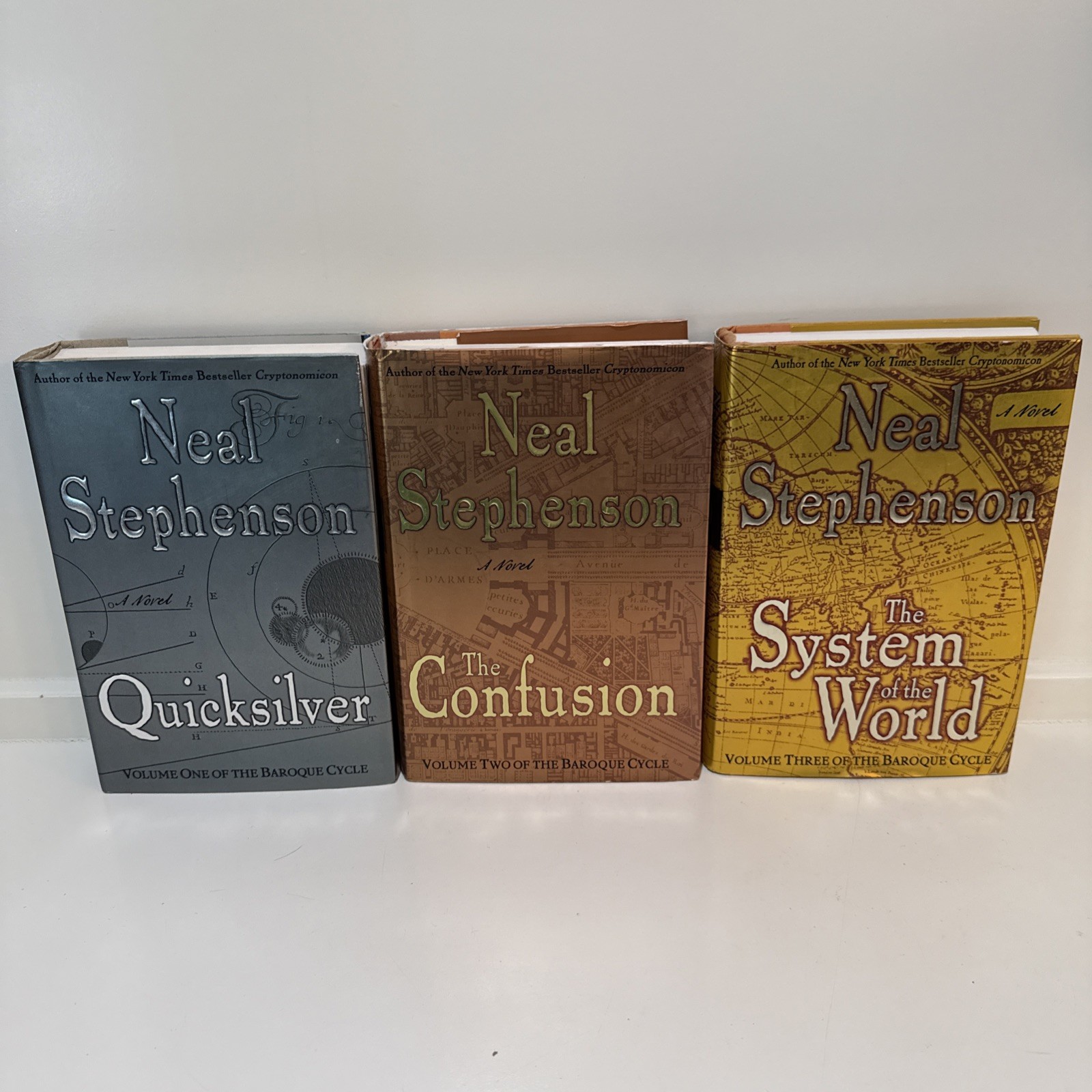 Lot of 3 The Baroque Cycle Series Neal Stephenson HCDJ 1st Edition 1st Print
