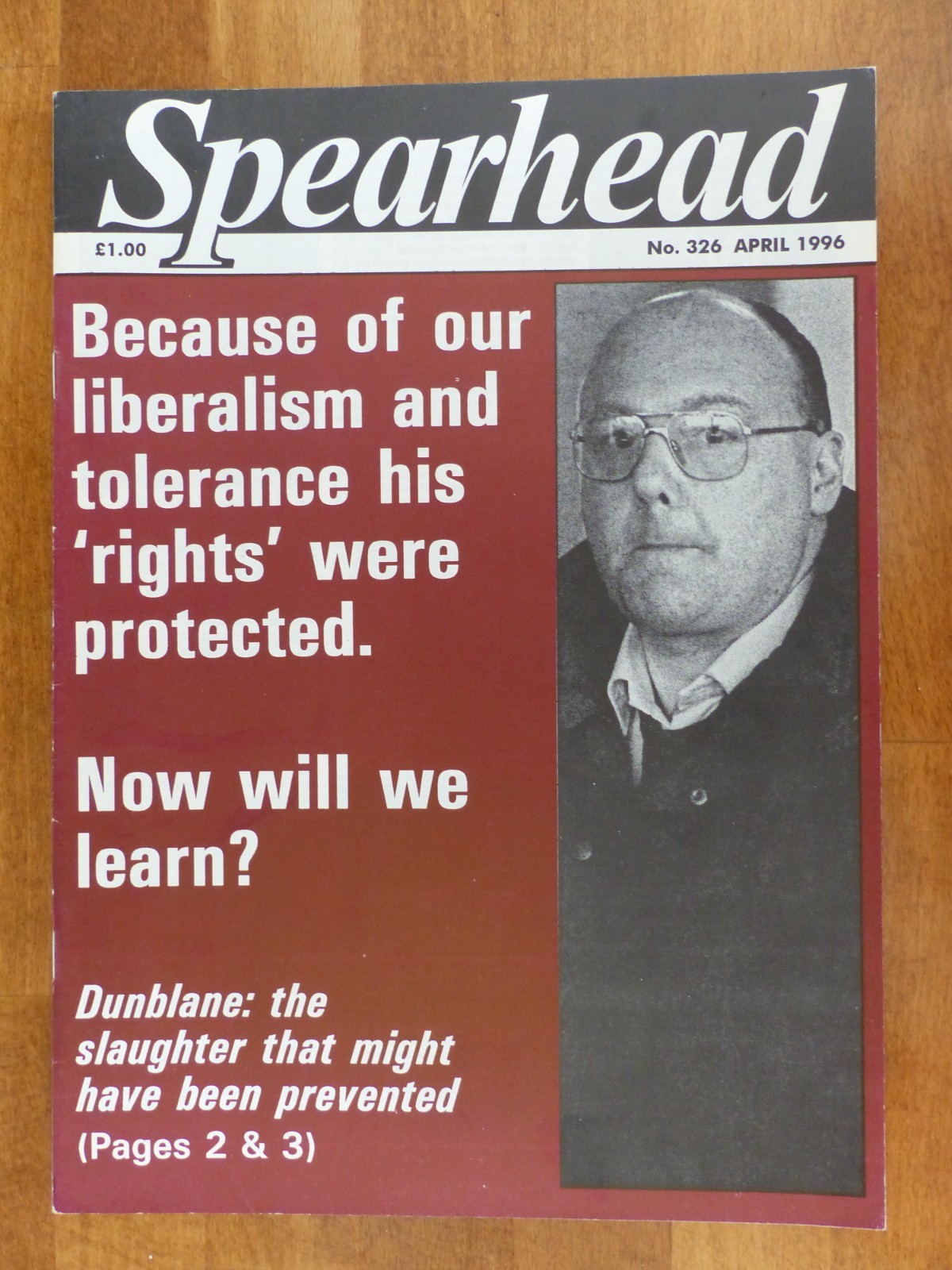 Spearhead Magazine – No 326 – Apr 1996 – BNP / NF / John Tyndall – 24 pages