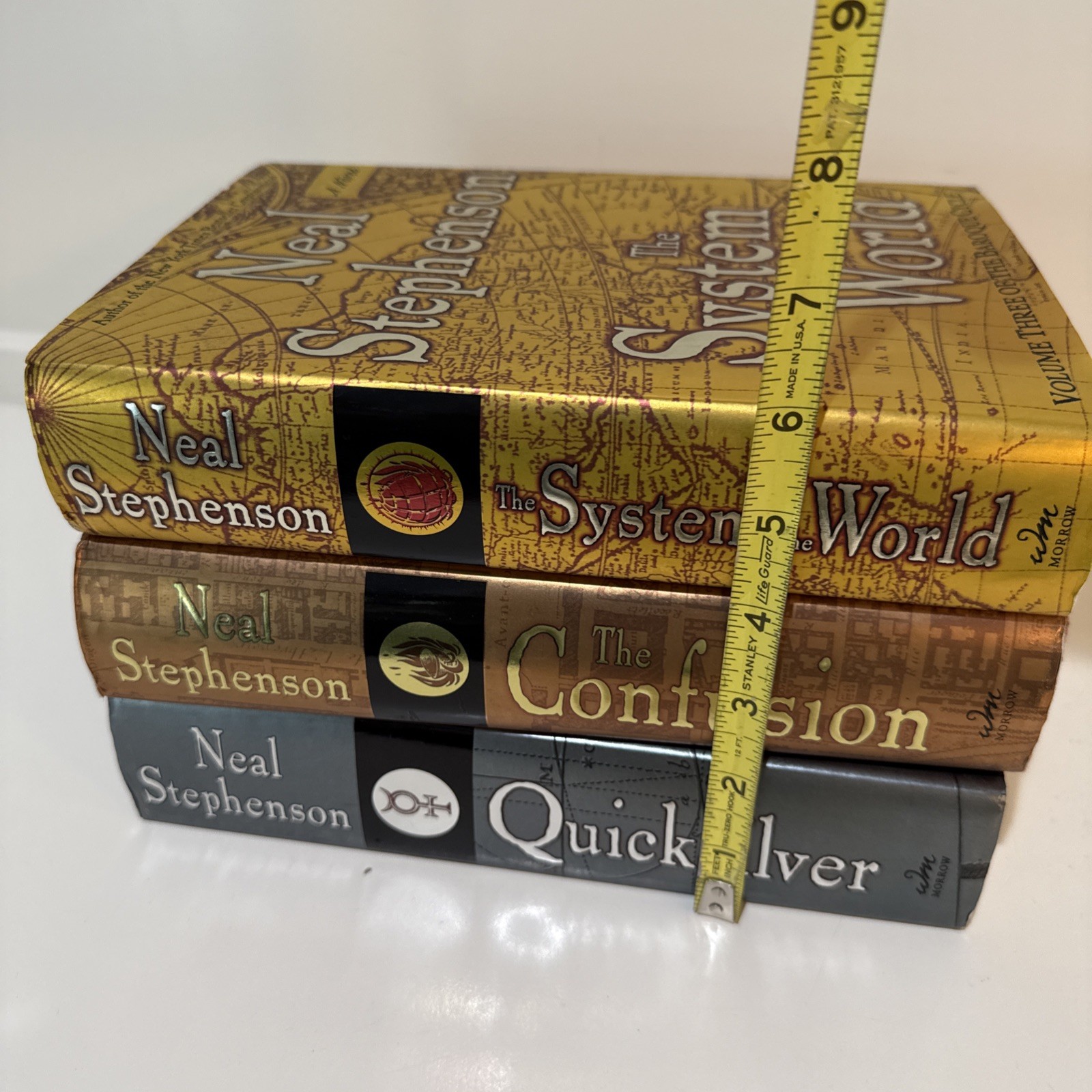 Lot of 3 The Baroque Cycle Series Neal Stephenson HCDJ 1st Edition 1st Print