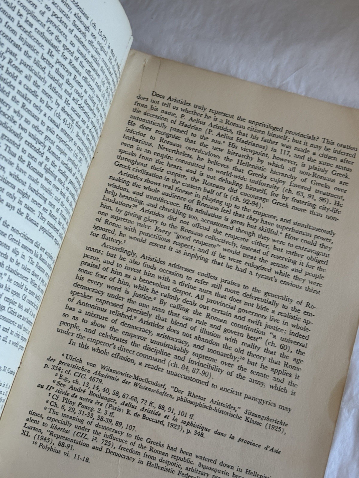 TO ROME Aelius Aristides / Saul Levin- 1950 The Free Press University of Chicago