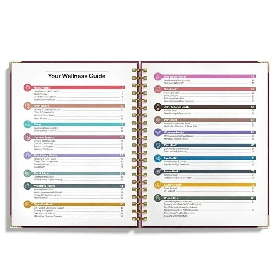 The Natural Healing Handbook Spiral Bound Guide For Herbal Remedies And NaturalT