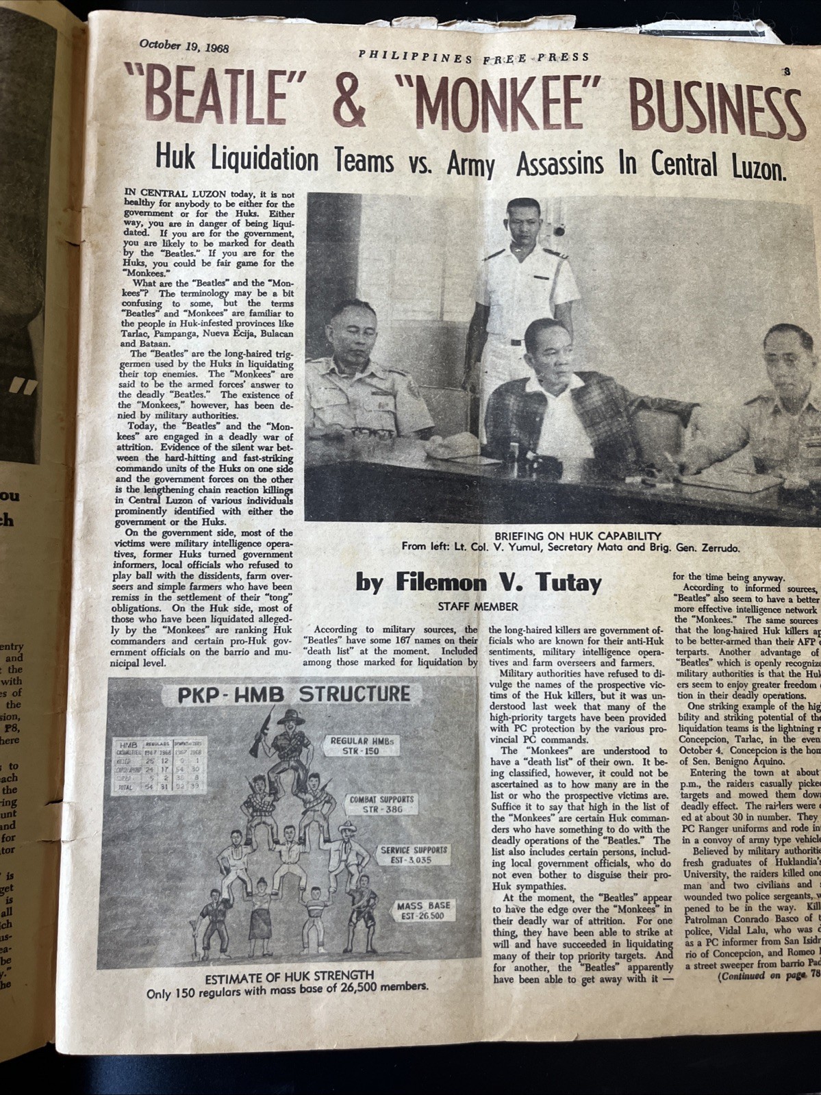 Free Press Magazine Philippines October 19, 1968 “…MY GUY!”