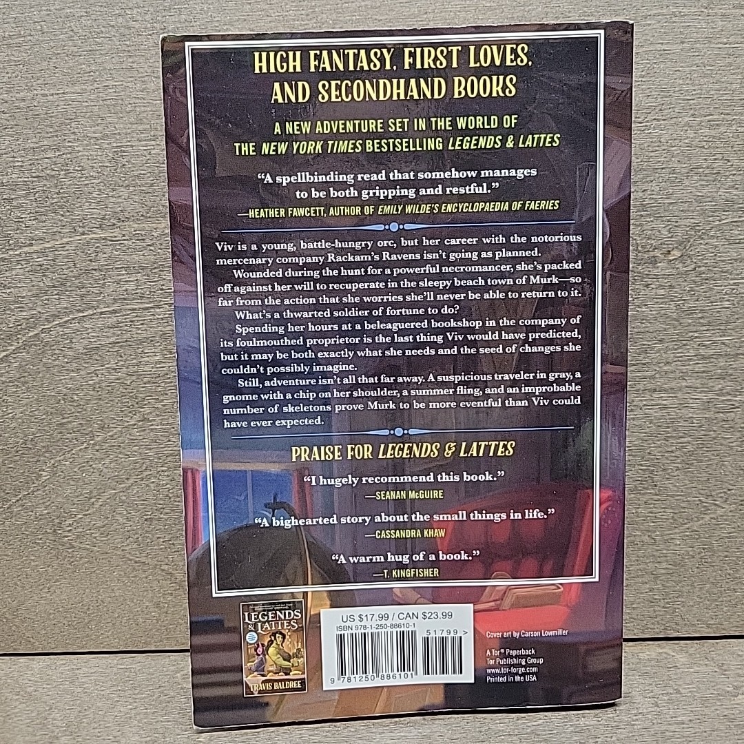 Lot of 2 Books by Travis Baldree Bookshops & Bonedust Legends & Lattes Paperback