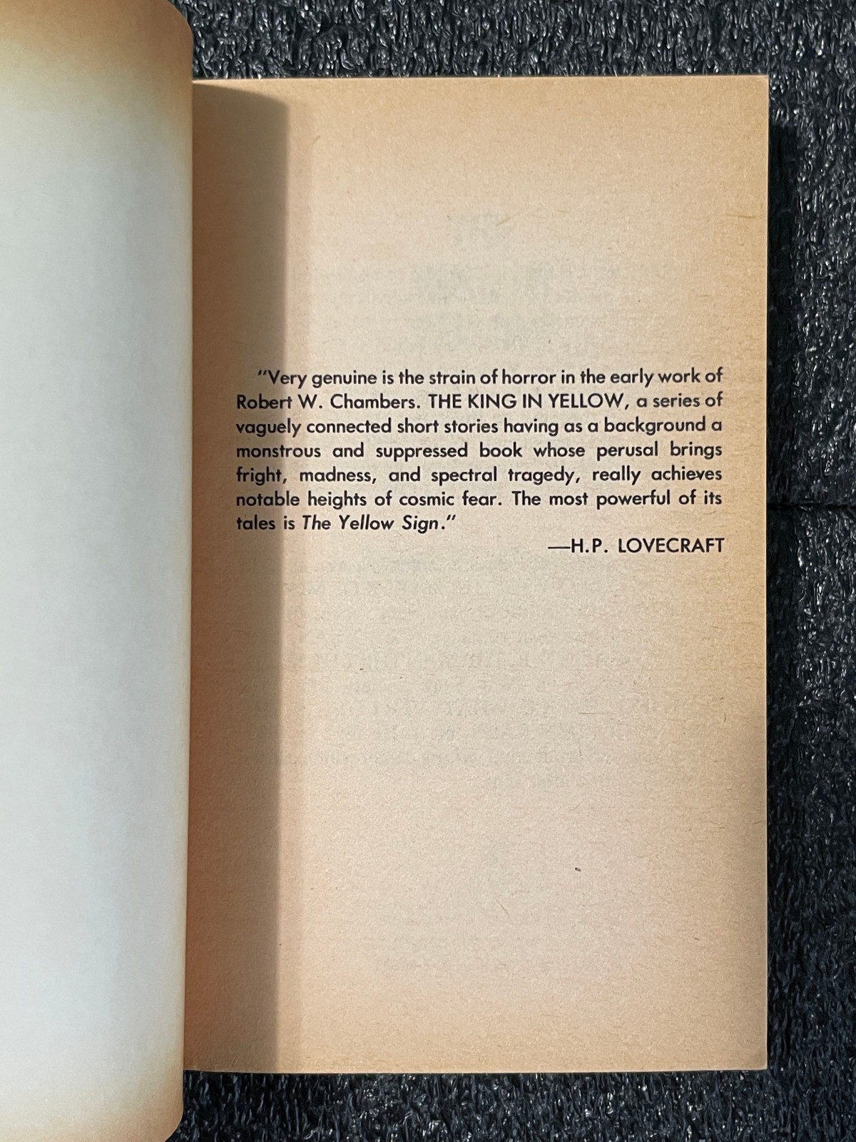 HORROR Robert W Chambers King In Yellow 1977 1st VTG PB Weird FictIon CTHULHU