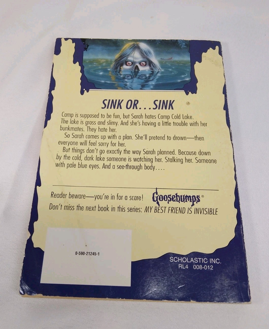 Vintage Goosebumps R L Stine Curse of Camp Cold Lake Scholastic 1st Print 1997