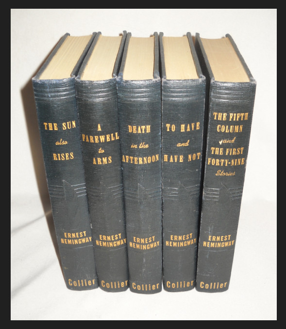 Ernest Hemingway Hardcover Set x 5 *1929–1938 Collier Collector’s Editions 1940s