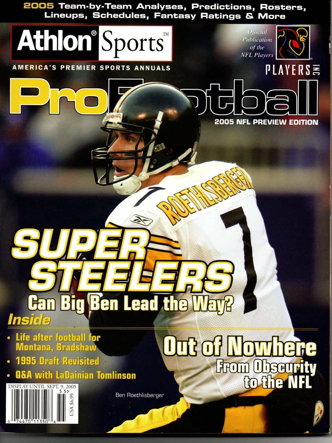 ATHLON SPORTS – PRO FOOTBALL 2005 NFL PREVIEW EDITION – BIG BEN/Cover–258 Pages