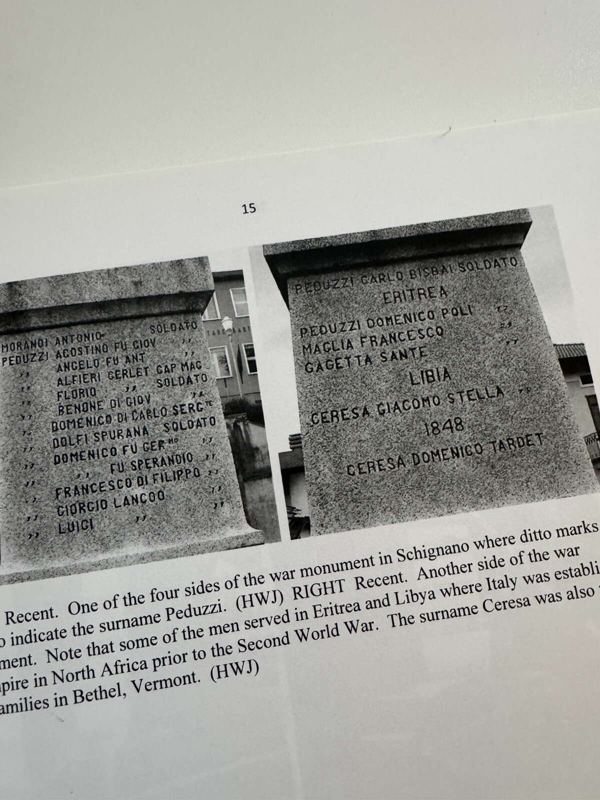Vermont Stones Italian Bones – 2016 Bethel Vermont’s Marble Book 343 Pages
