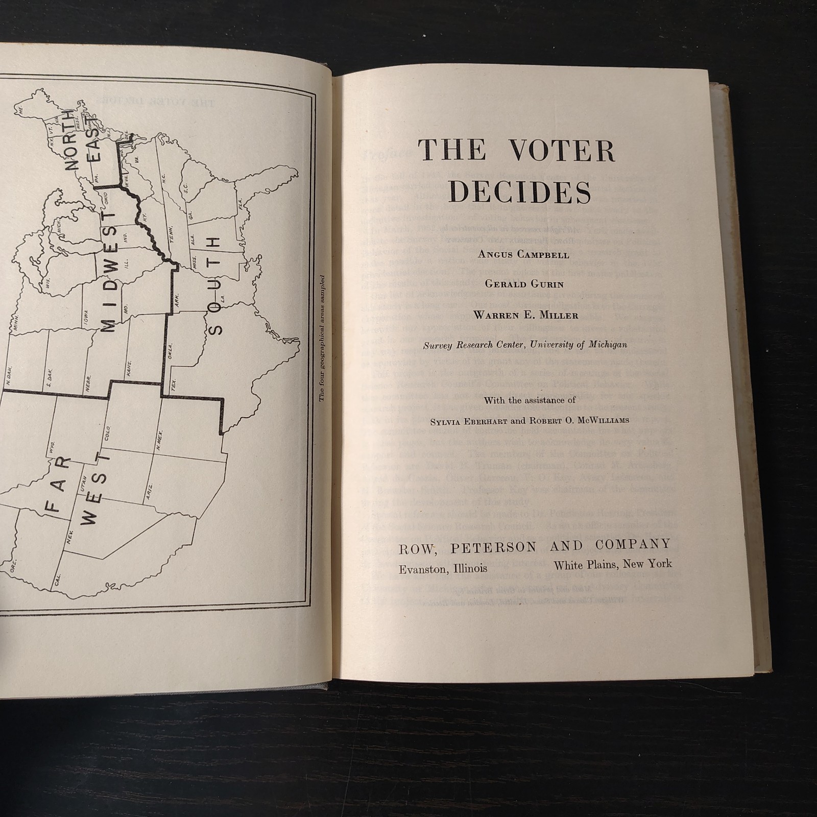 The Voter Decides by Campbell, Gurin & Miller (1954 Hardcover) Rare Vintage