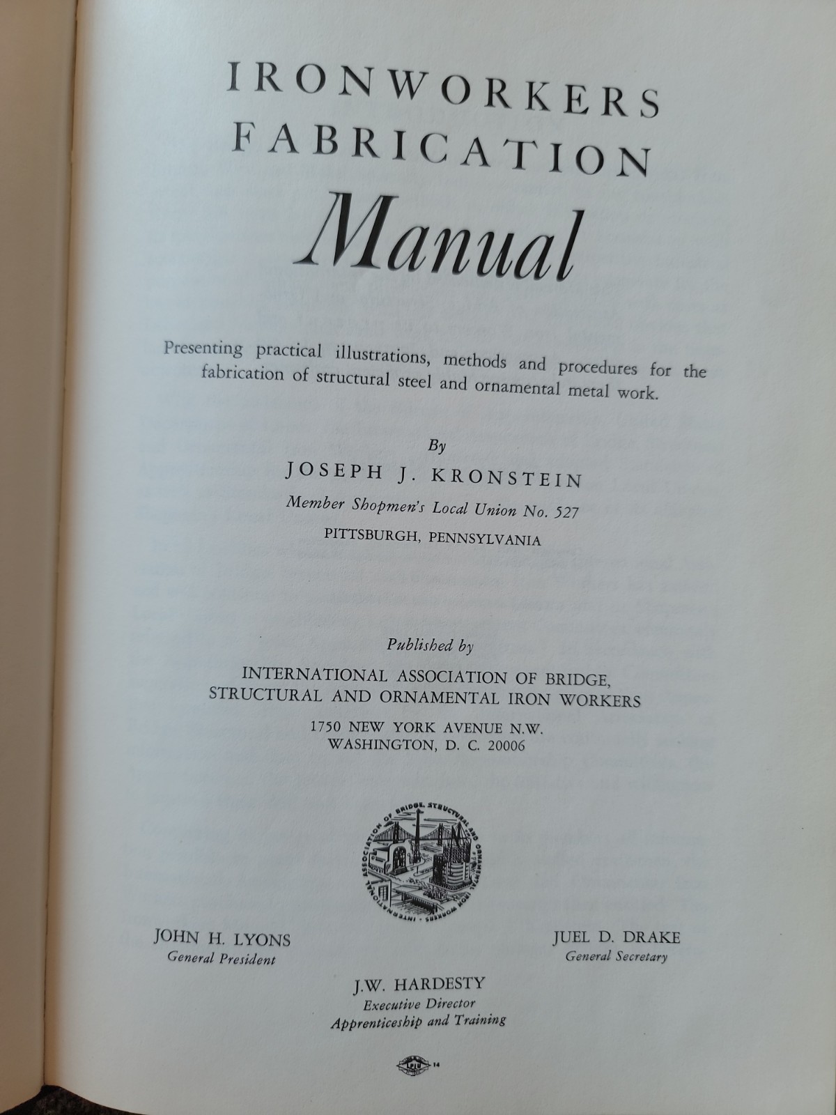 Ironworkers Fabrication Manual, International- Bridge Structural & Ornamental 72