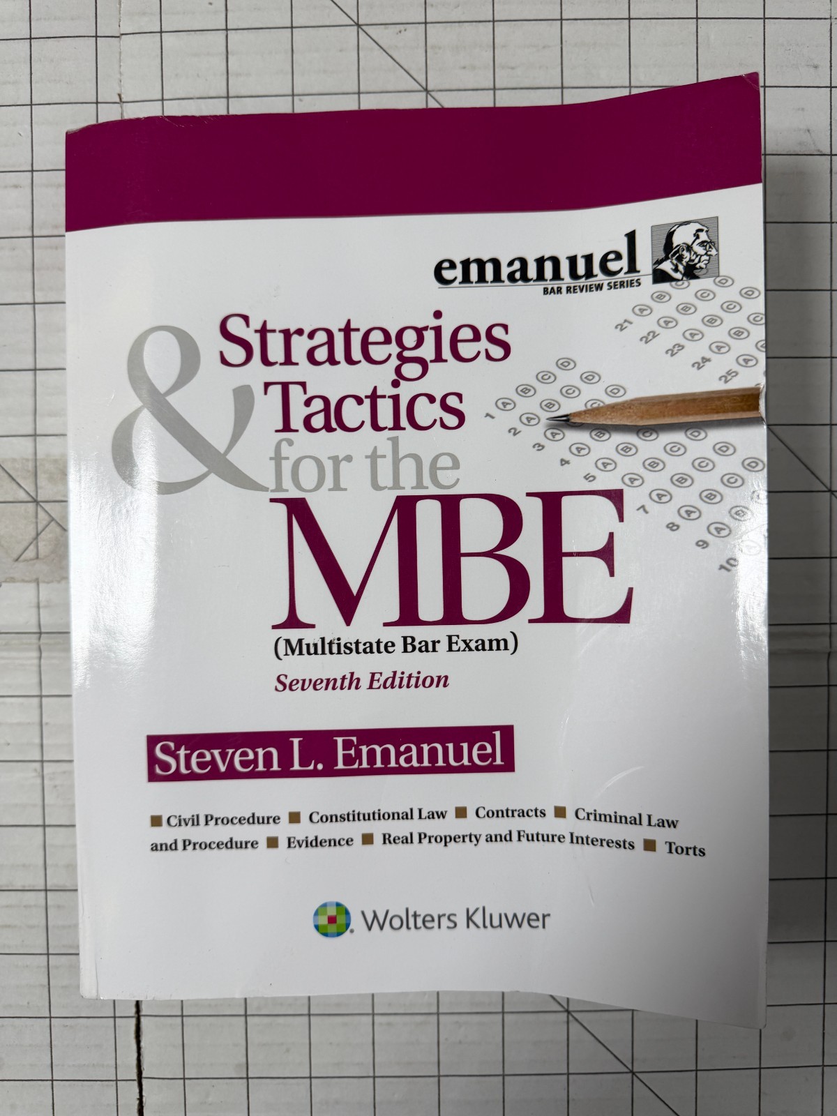 Strategies & Tactics for the MBE (Bar Review) 7th Edition by Steven Emanuel 2020