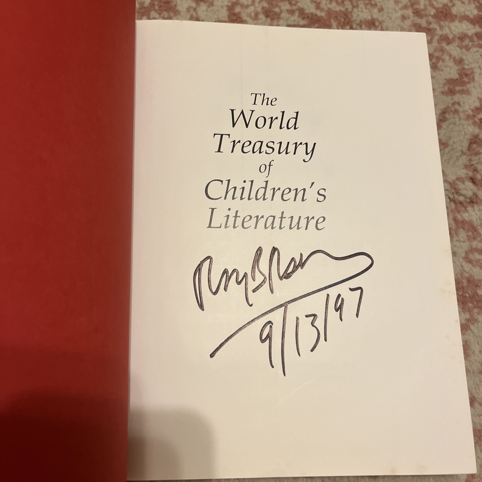 The World Treasury of Children’s Literature 1985 Signed (2x) Ray Bradbury