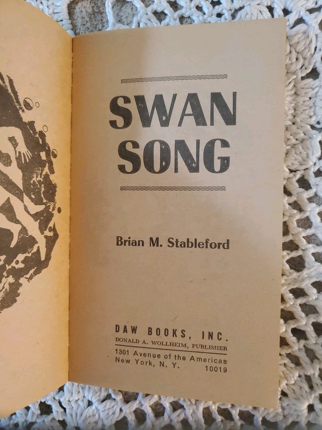 Swan Song by Brian M. Stableford DAW No. 149 1st 1975 Good