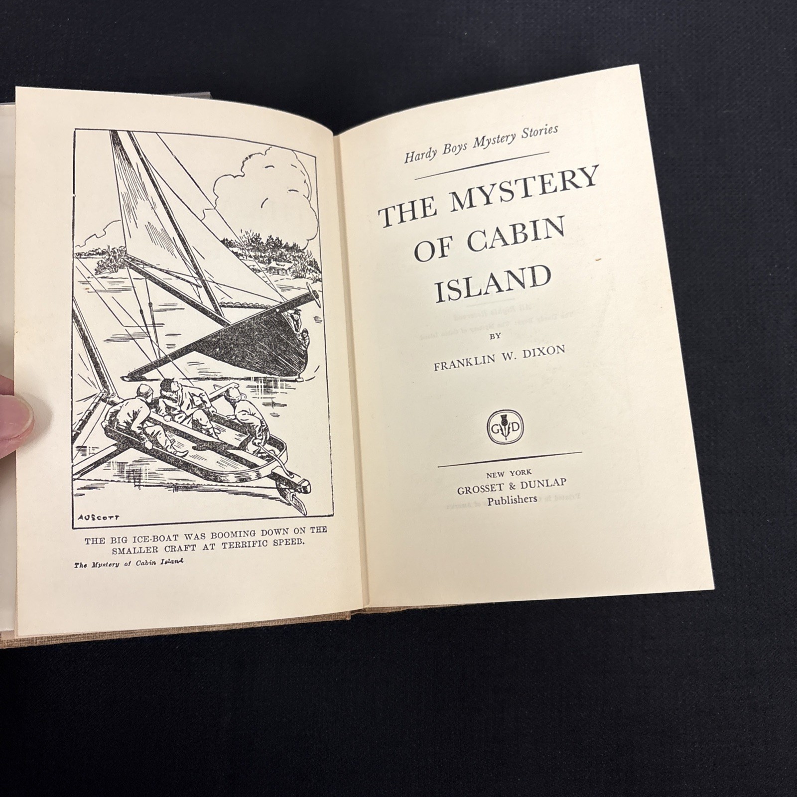 The Hardy Boys the Mystery of Cabin Island Hardcover Dust Jacket 214 Pages 1961