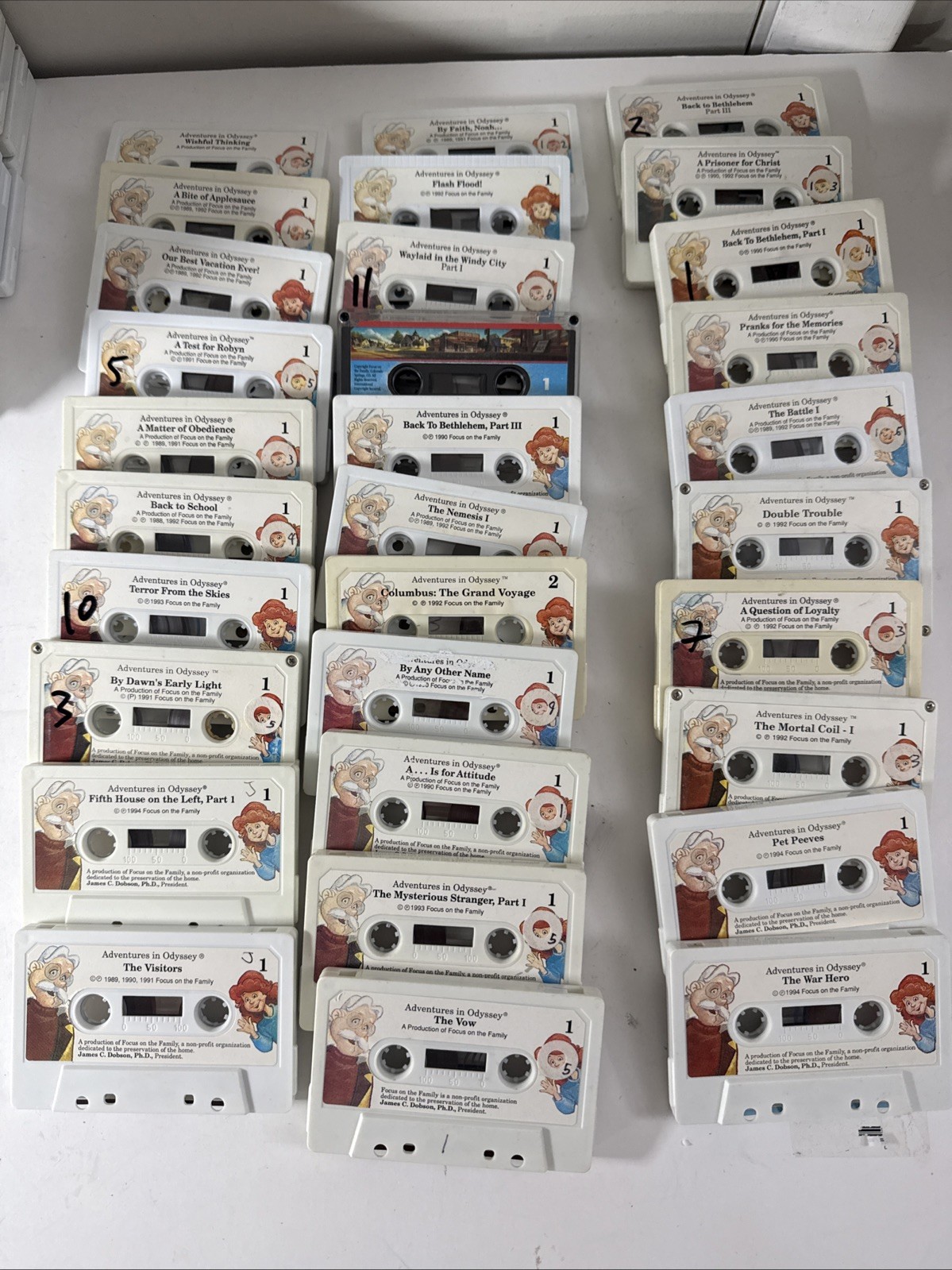 Vintage Adventures In Odyssey, Cassette Tapes, Huge Lot, 60 Episodes!