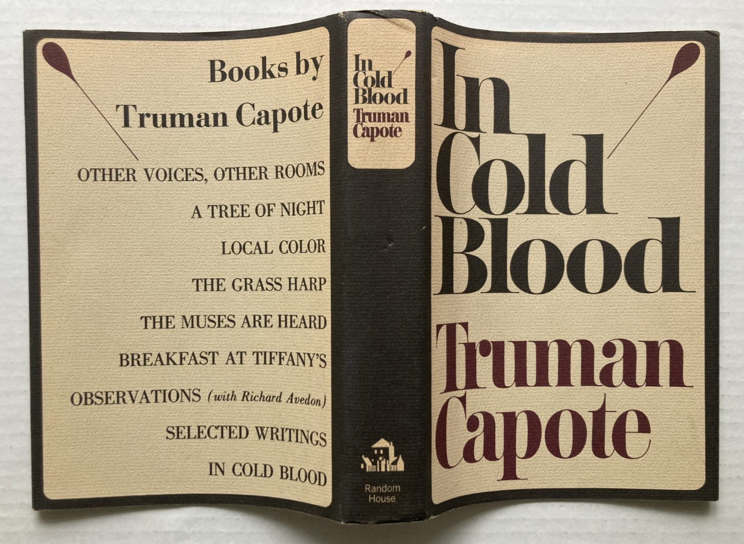 Truman Capote IN COLD BLOOD First Edition Hardcover with Dustjacket book club?