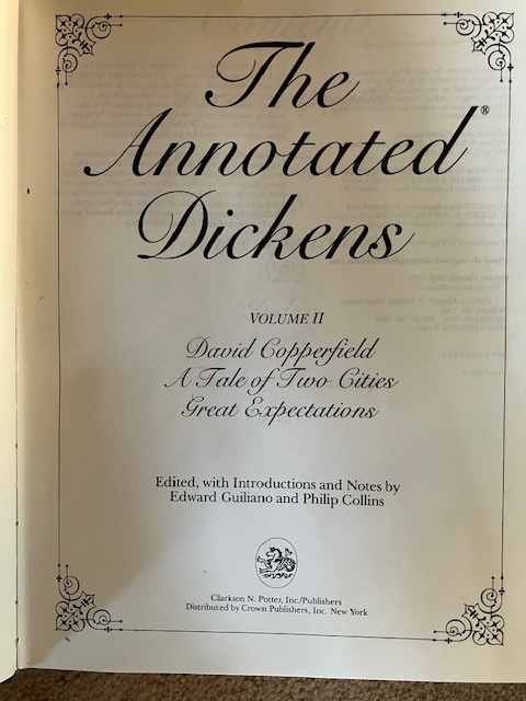 Annotated Dickens Clarkson N. Potter, Publishers 1st edition 1986 2 volumes