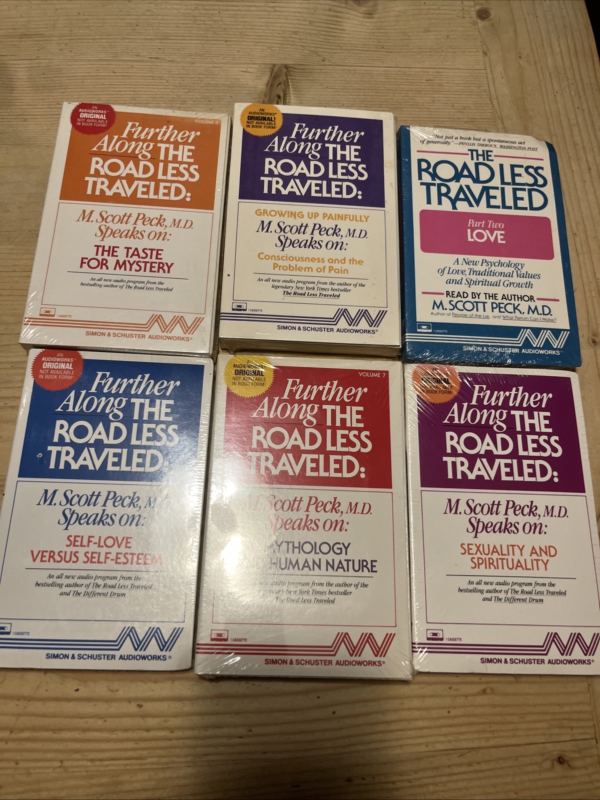The Road Less Traveled by M. Scott Peck, M.D. Lot Of 6 Cassette Tapes New sealed