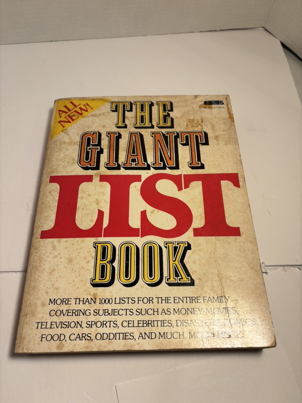 Vintage Book of Lists 432 Pages, Modern Promotions 1981 432 Pages, interesting!!