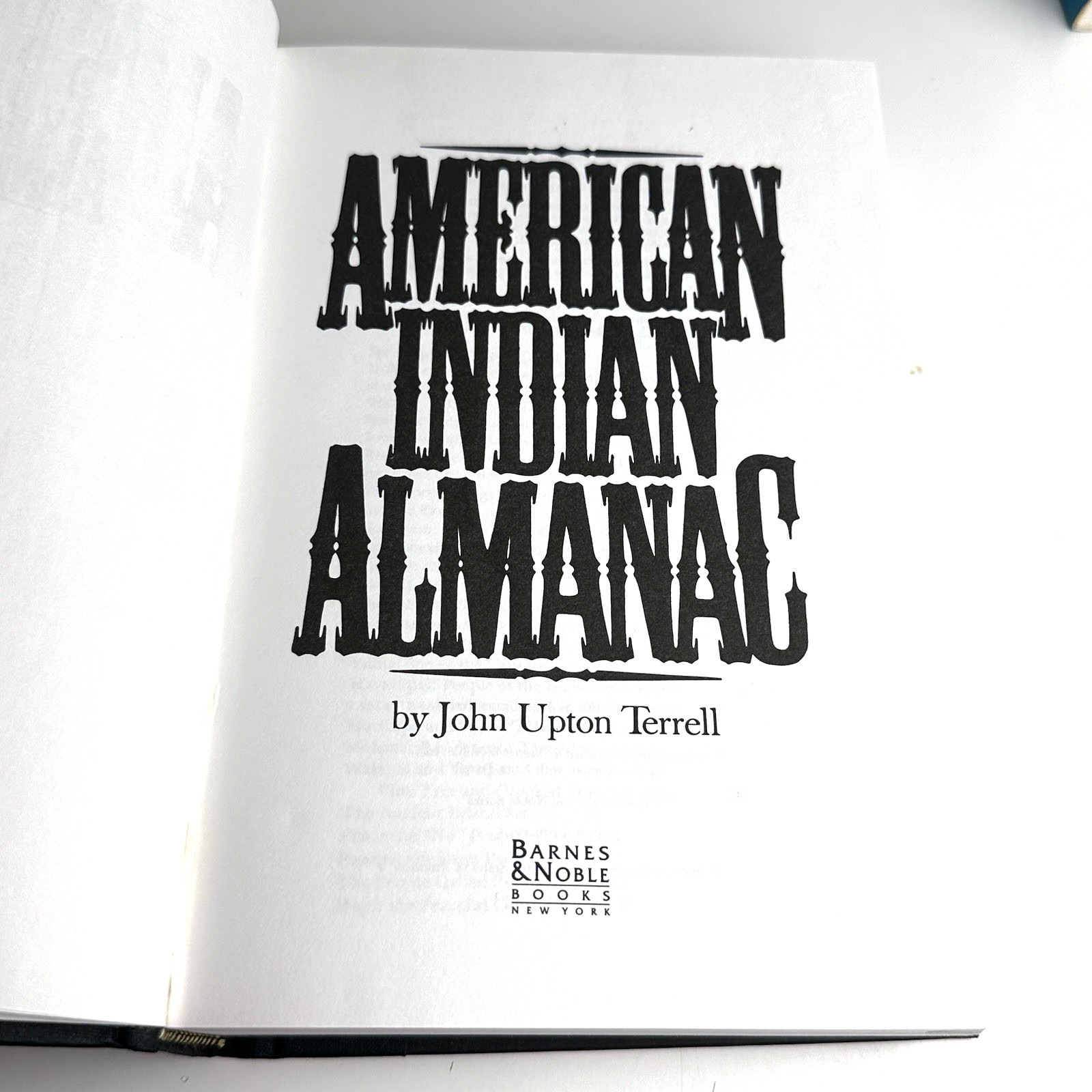 AMERICAN INDIAN ALMANAC John Upton Terrell HC 1994 Barnes & Noble AS SHOWN