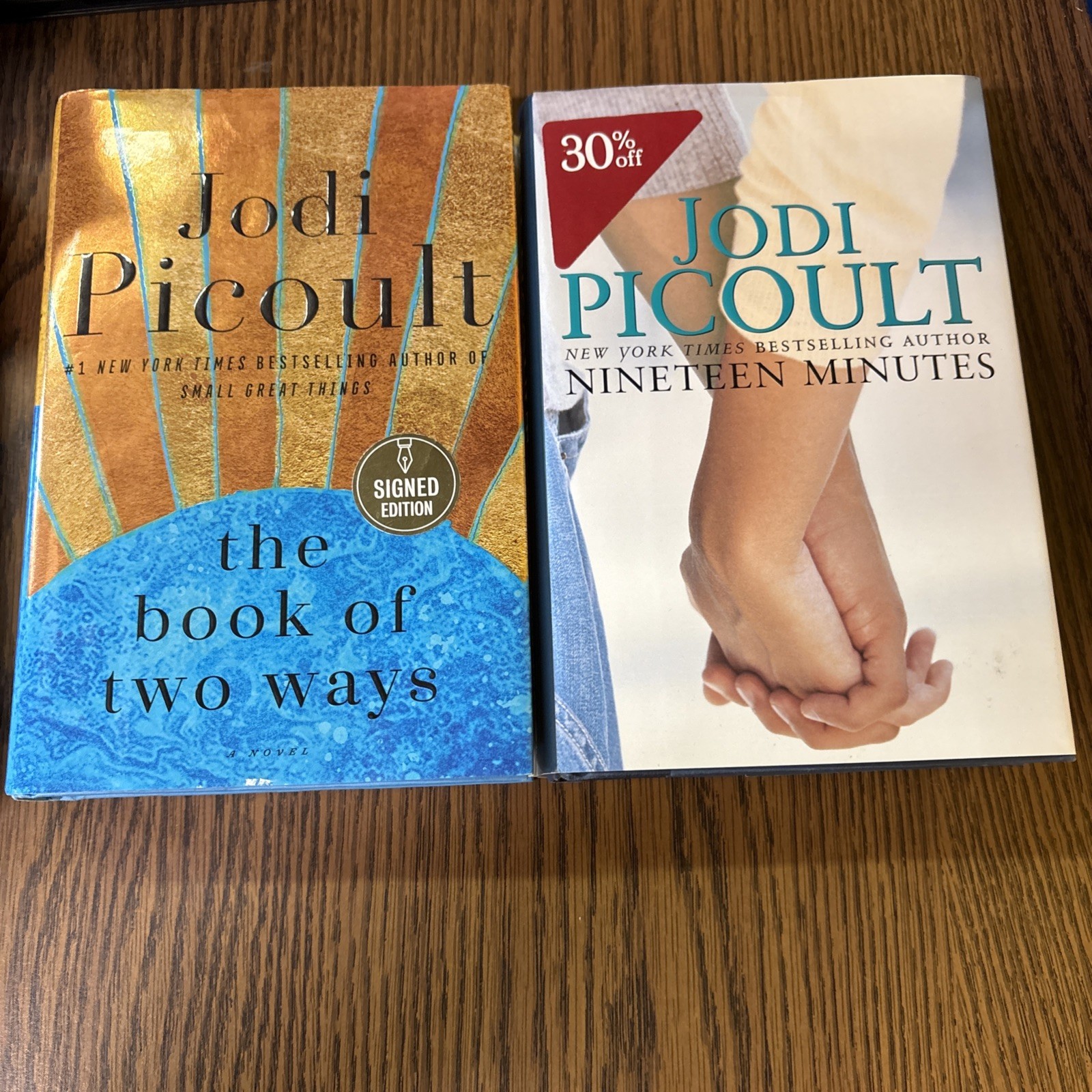 2 SIGNED Jodi Picoult Books: Nineteen Minutes & The Book of Two Ways
