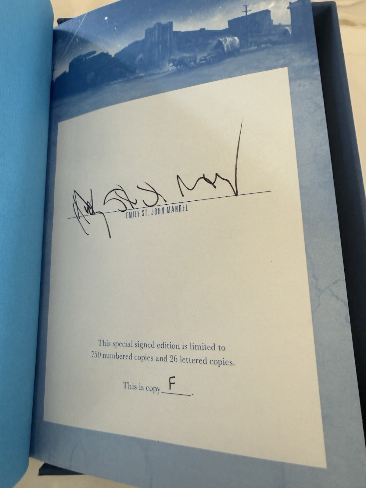 Station Eleven by Emily St. John Mandel SIGNED LETTERED of 26 SUBTERRANEAN
