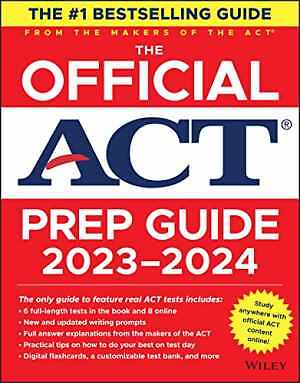 The Official ACT Prep Guide 2023-2024: Book + 8 – Paperback, by ACT – Good w