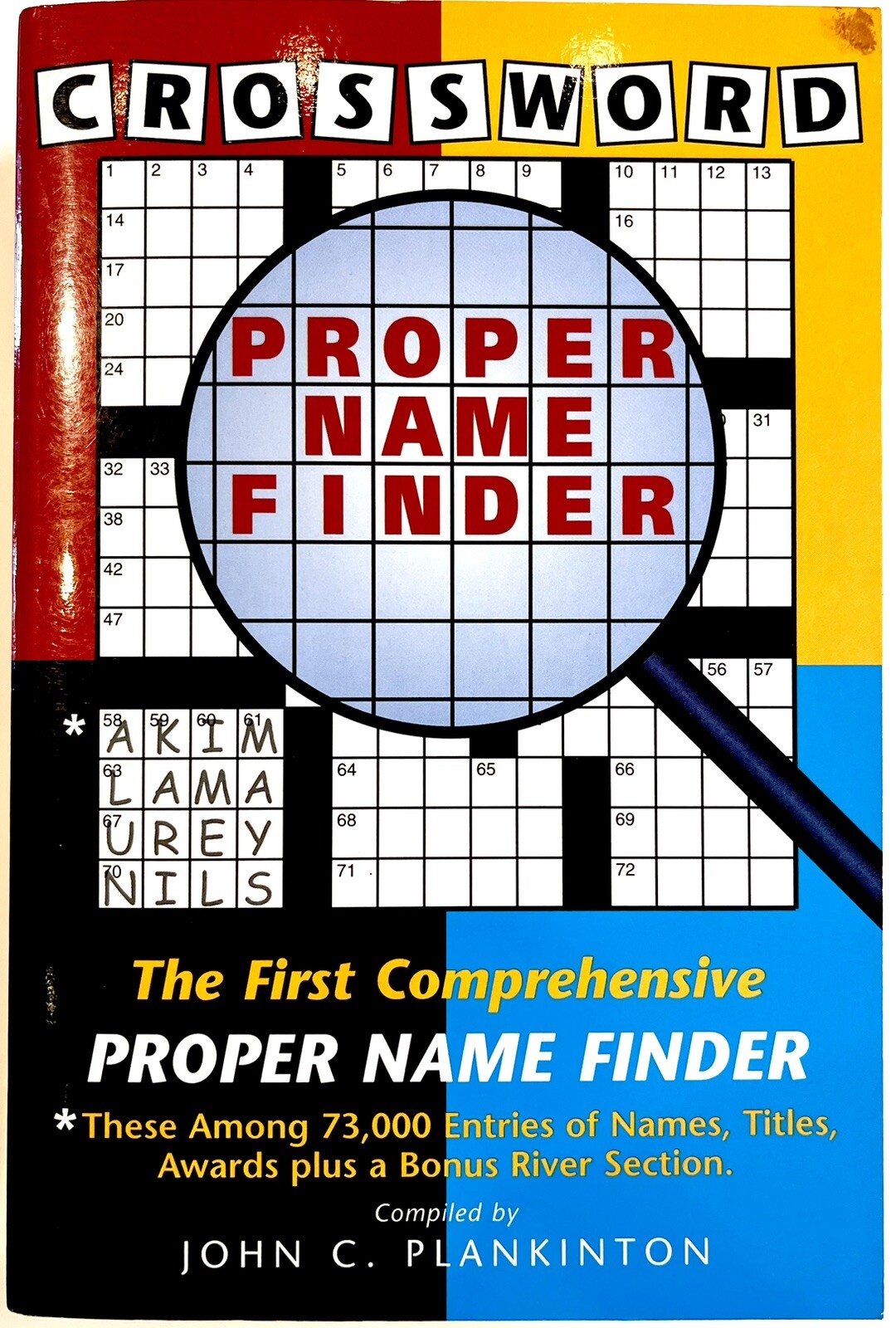 Crossword Proper Name Finder – John C. Plankinton – Softcover AS NEW CONDITION !