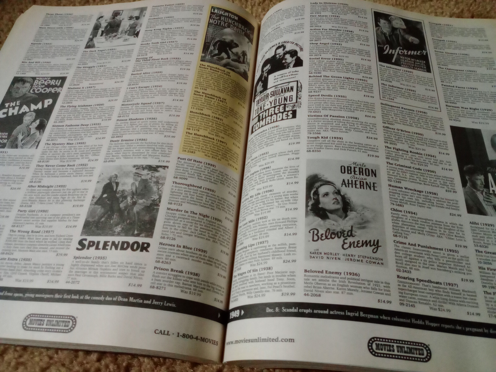 Movies Unlimited 2000 Video Catalog 816 pages