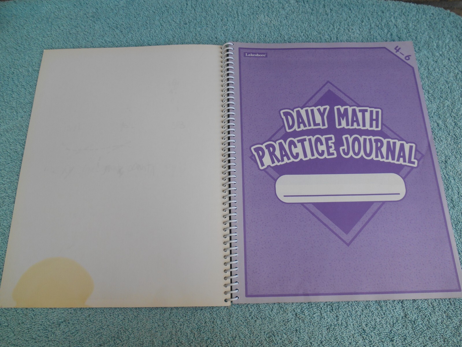 LAKESHORE DAILY MATH PRACTICE JOURNAL WORKBOOK 4-6. 80 PAGES.