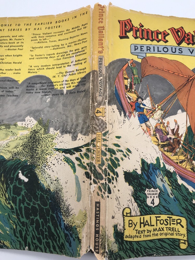 Vintage 1950s Hal Foster Prince Valiant Perilous Voyage Hardcover Book HCDJ