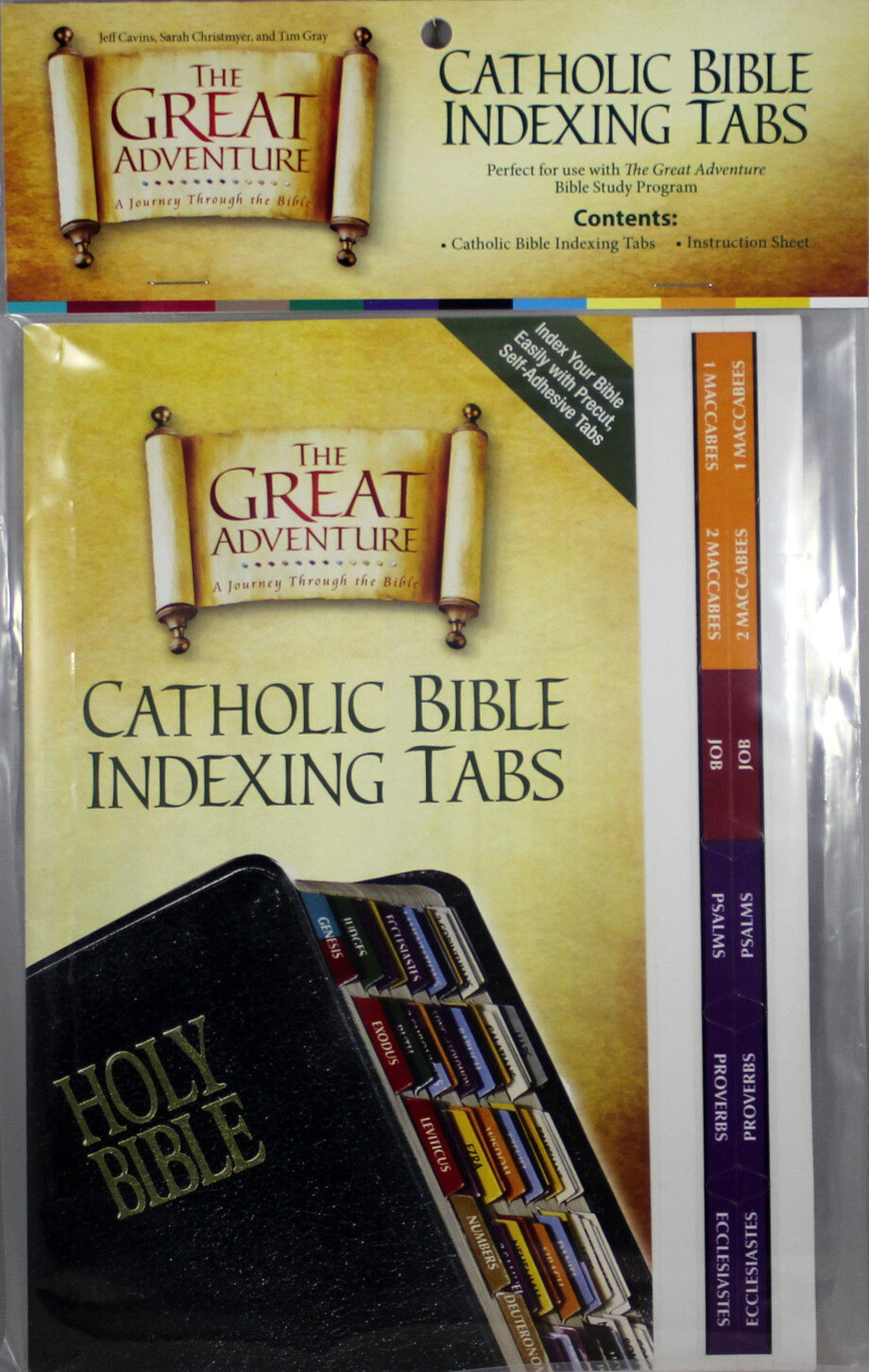 The Great Adventure Catholic Bible Indexing Tabs NEW Pre-cut, Self-Adhesive