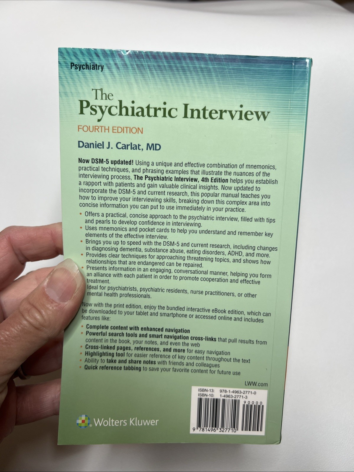 The Psychiatric Interview Paperback Daniel Carlat Excellent! ebook Code