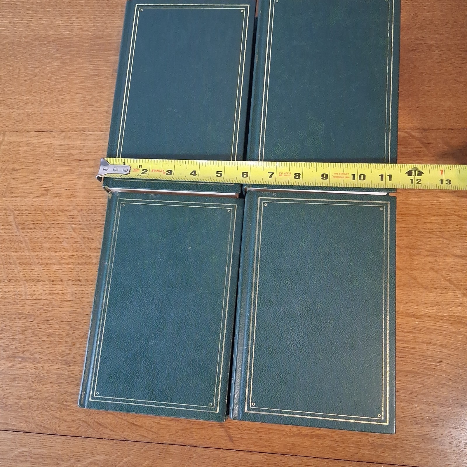 4 “Programmed Classics” Books Green Gold Deco Emerson, Bulfinch Franklin… Nice