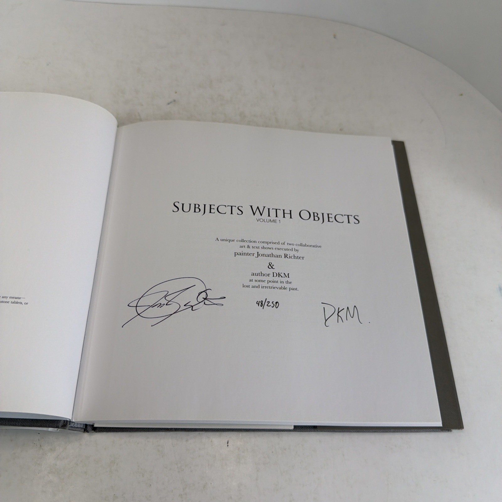 Subjects with Objects, Volume 1, Dkm,Jonathan Richter – SIGNED Limited Numbered