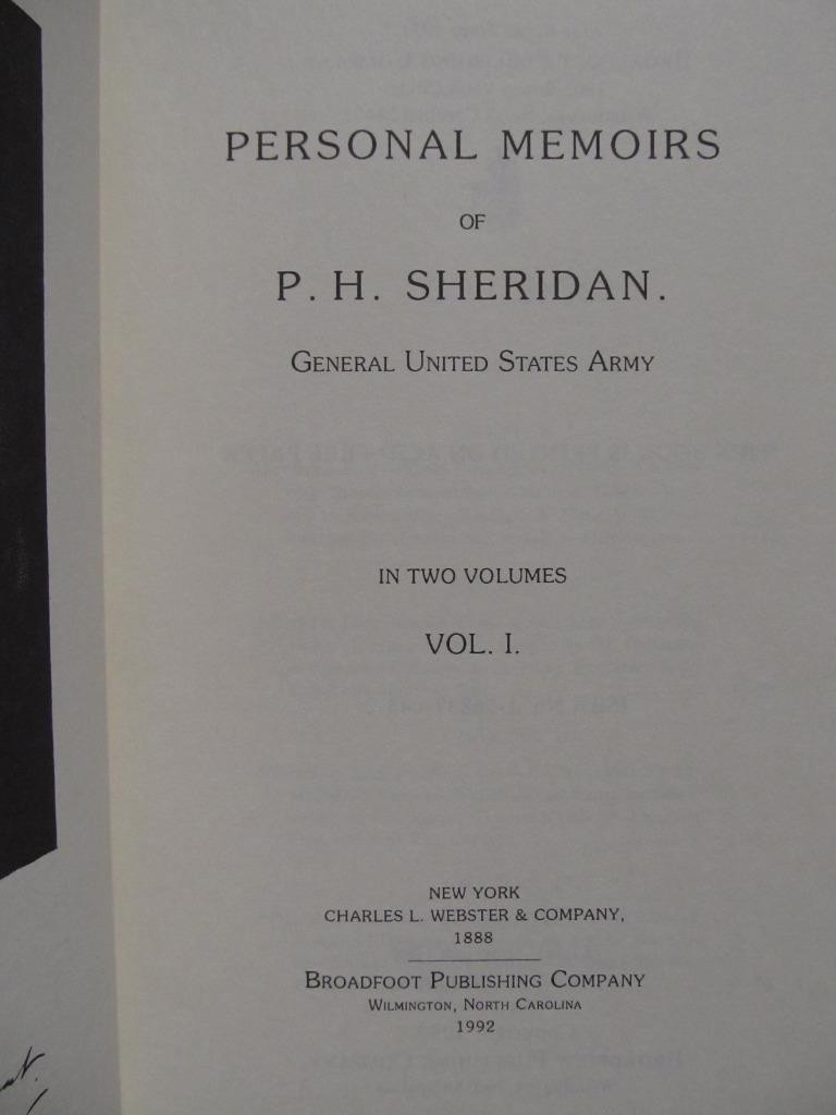 PERSONAL MEMOIRS OF GENERAL P. H. SHERIDAN – CIVIL WAR – BRAND NEW COMPLETE SET
