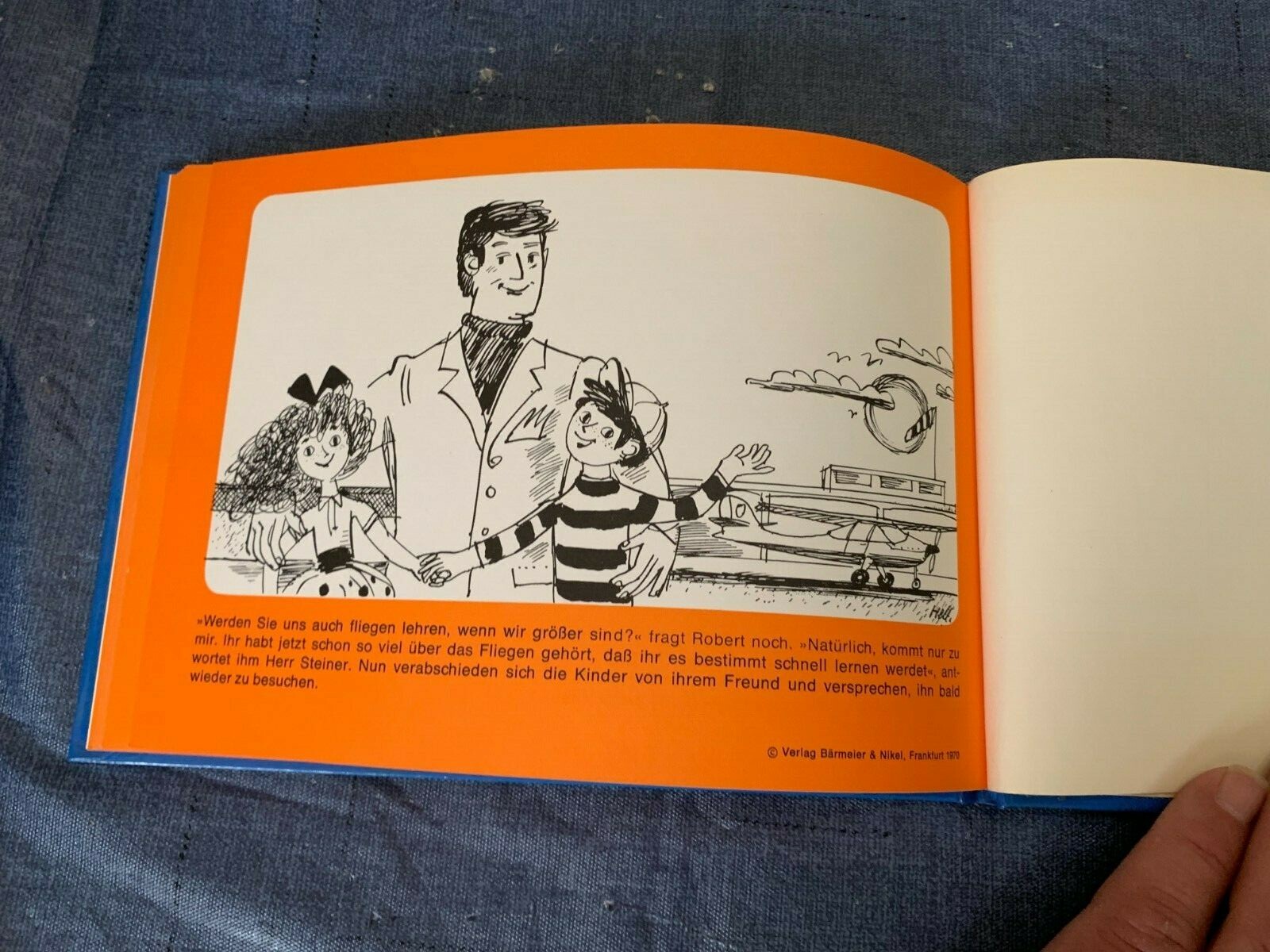 1970 Helen und Robert Durfen Fliegen Lufthansa Airlines Hardcover Children Book