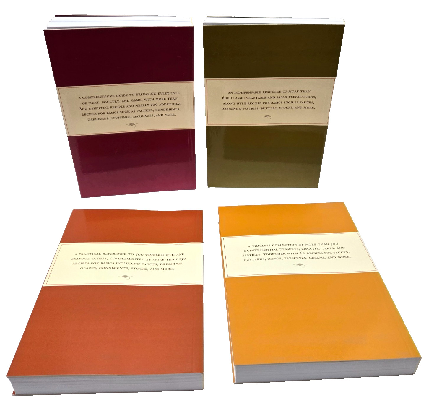 Larousse Gastronomique Cook Book Set of 4 Volumes 2004 Meat Fish Desserts Veg