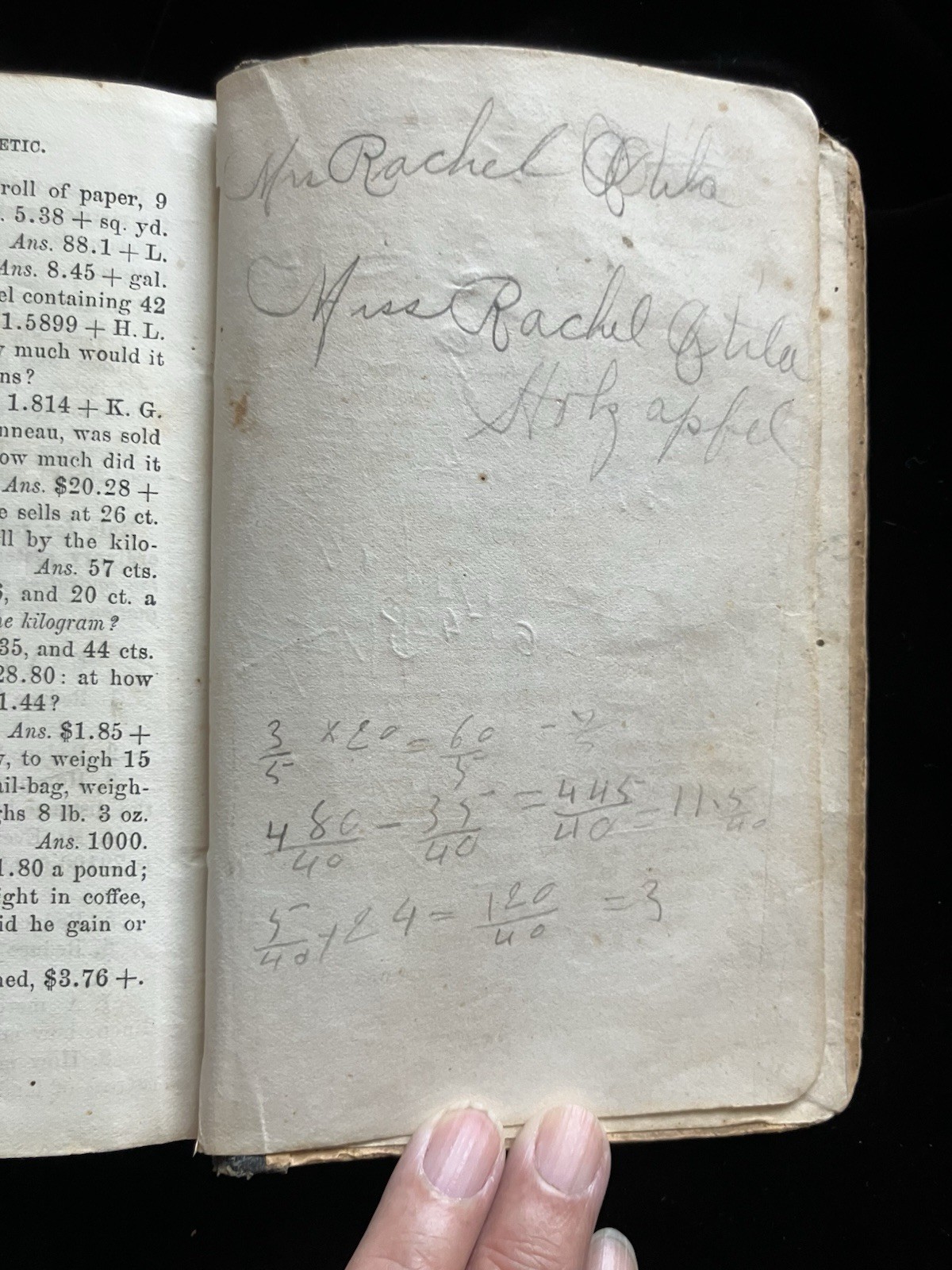 1857 Ray’s Practical Arithmetic By Induction & Analysis Joseph Ray, MD RARE Book