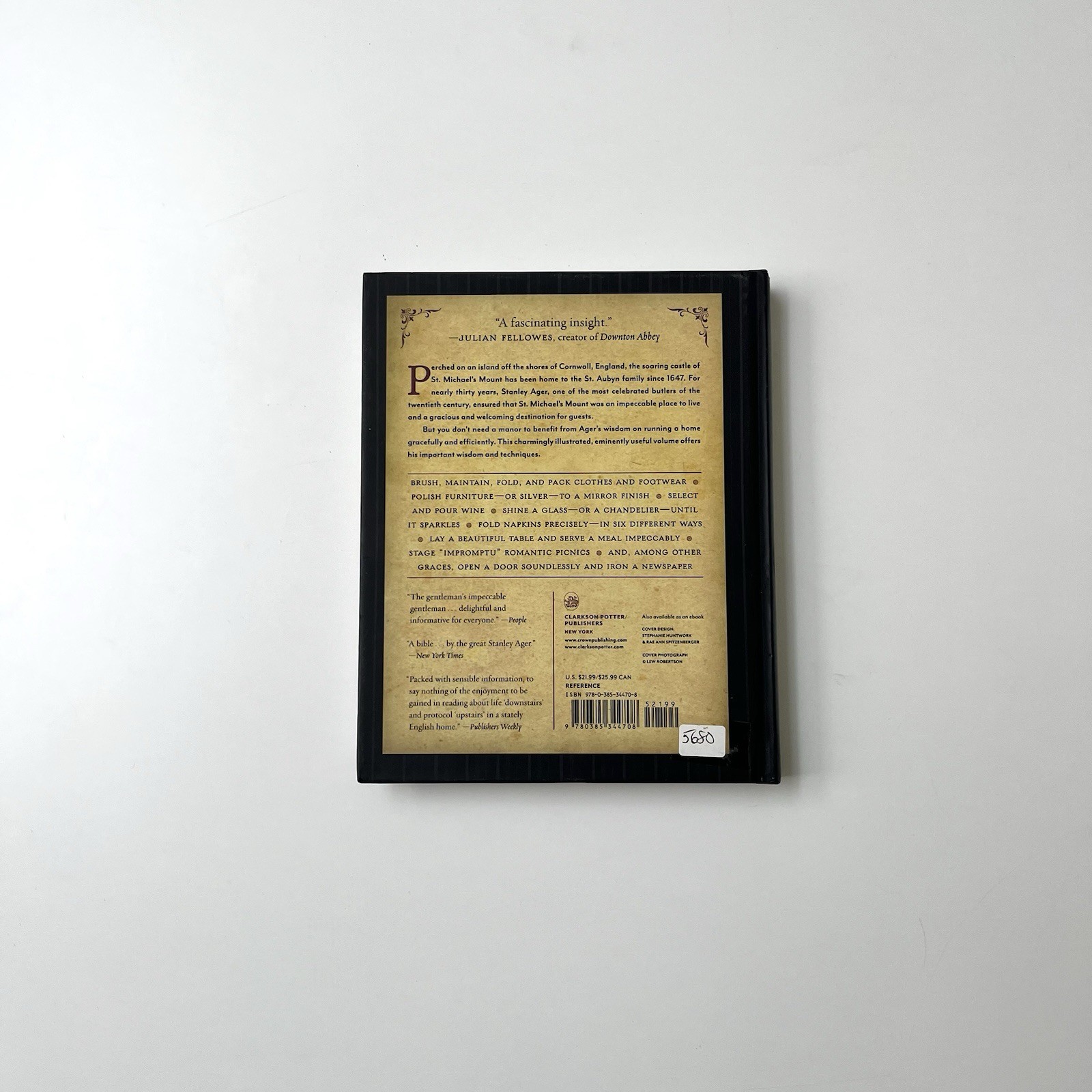 Clarkson Potter The Butler’s Guide to Running the Home Hardcover Ager, Aubyn