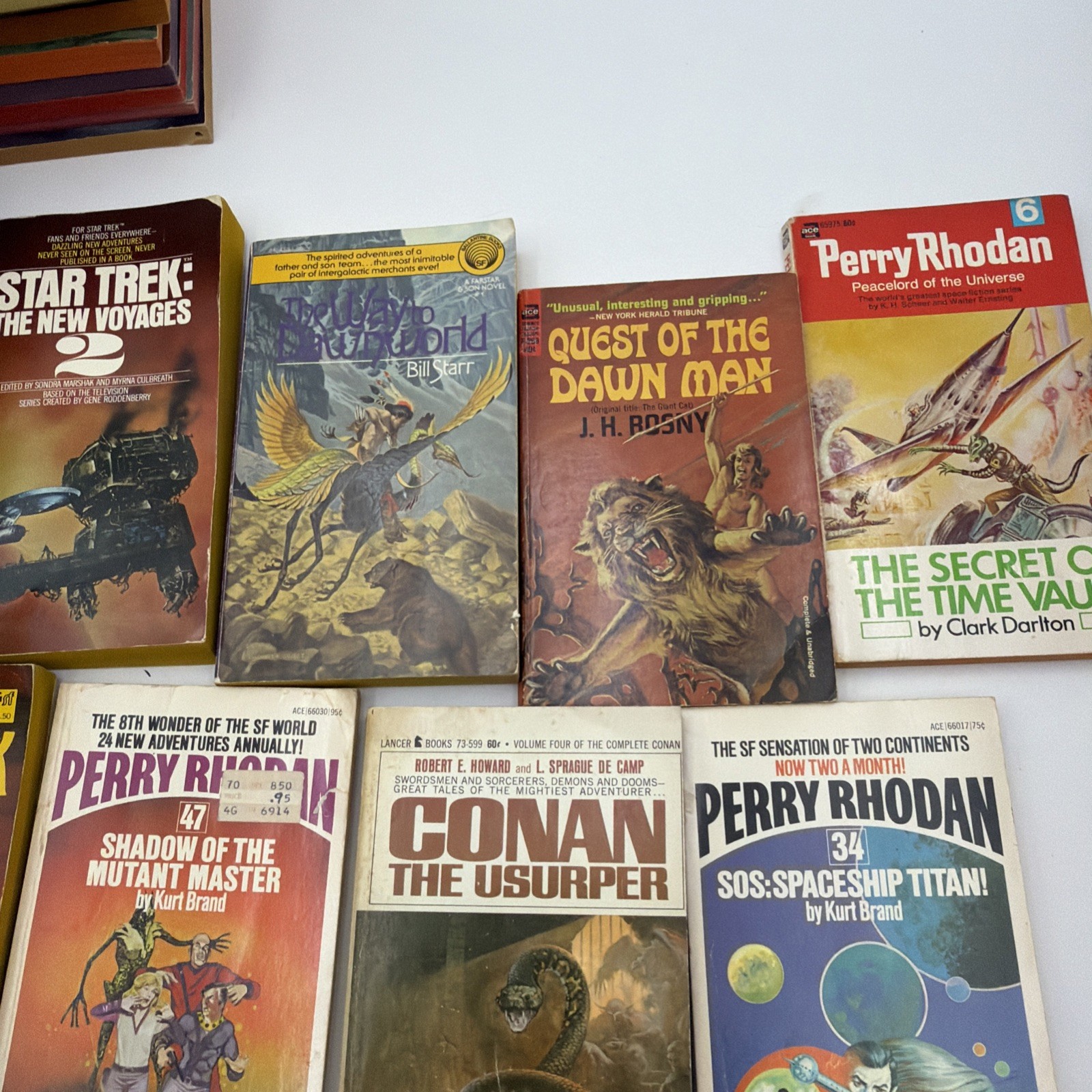 Lot of 60 Used Vintage Science Fiction Paperbacks 50s 60s 70s Great Condition