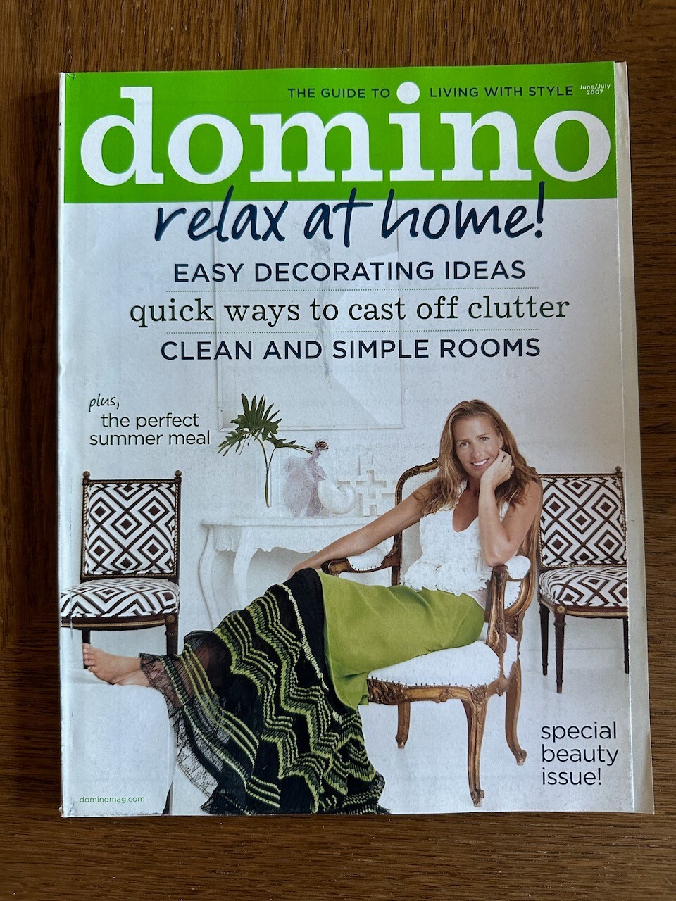 DOMINO Magazine | June-July 2007 | India Hicks | RARE | Stickers
