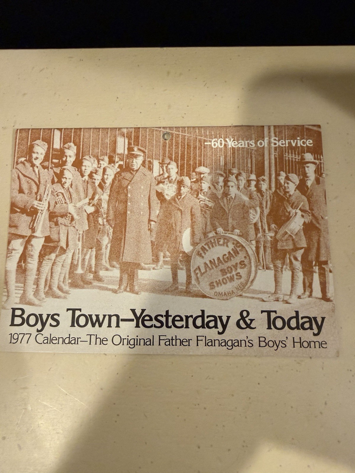 Boys Town—Yesterday & Today 1977 Vintage Nonfiction Calendar English VG